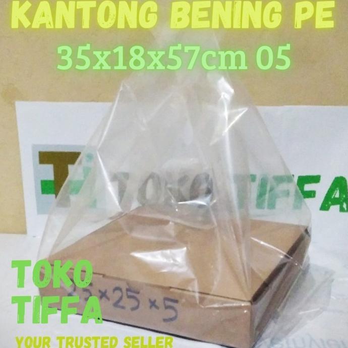 Kresek pe bening 35 kantong plastik tebal 05 isi 50