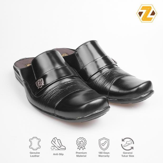 ZEGER Sepatu Pantofel Kulit Pria - BP 402 Sepatu Slop Shoes