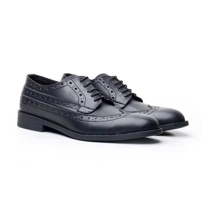 Sepatu Kerja Pria Portee Goods Derby Longwing Hitam