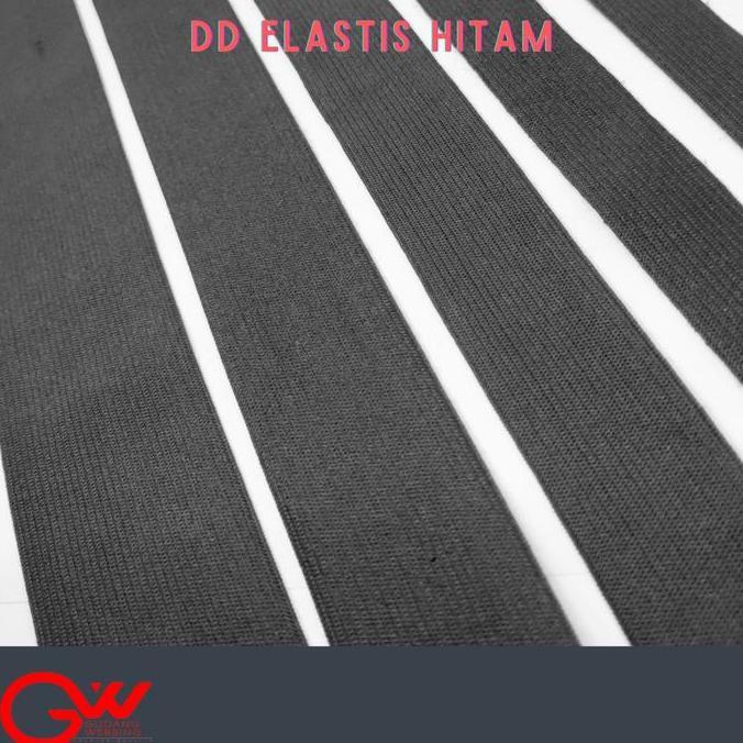 Promo KARET ELASTIS / TALI ELASTIS / WEBBING ELASTIS / GW ELASTIS HITAM Diskon