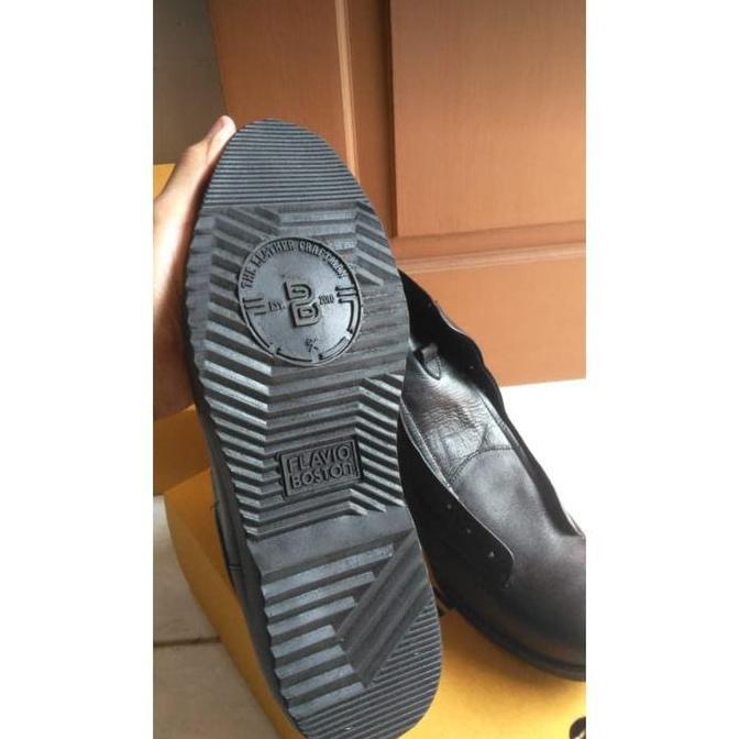SEPATU PANTOFEL KULIT BOSTON ALLEN BLACK | BOSTON FOOTWEAR SEPATU PRIA