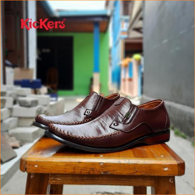 Sepatu kantor kulit asli sepatu pantofel pria kulit asli
