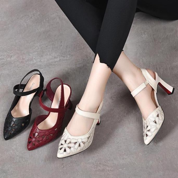 Sepatu Hak Tinggi Wanita dengan Desain Elegan - heels ibu ibu elegan High Pesta bridal shoes pantofe