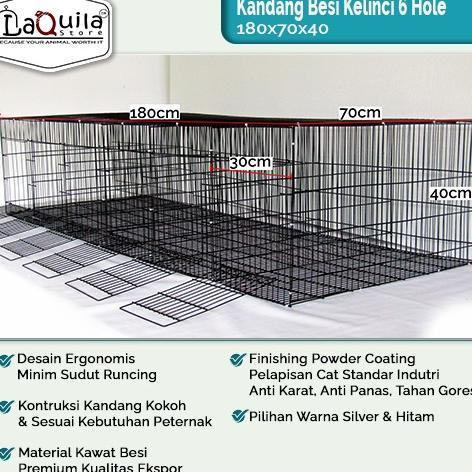 Kandang Kelinci Galvanis 6 Hole