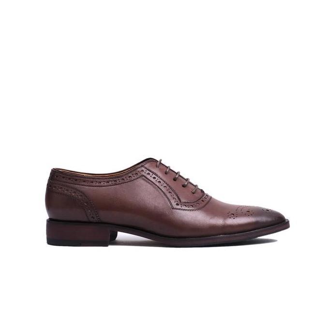 Alfred Brown - Sepatu Kulit Oxford Pantofel Adelaide Wedding Shoes Pengantin Pria
