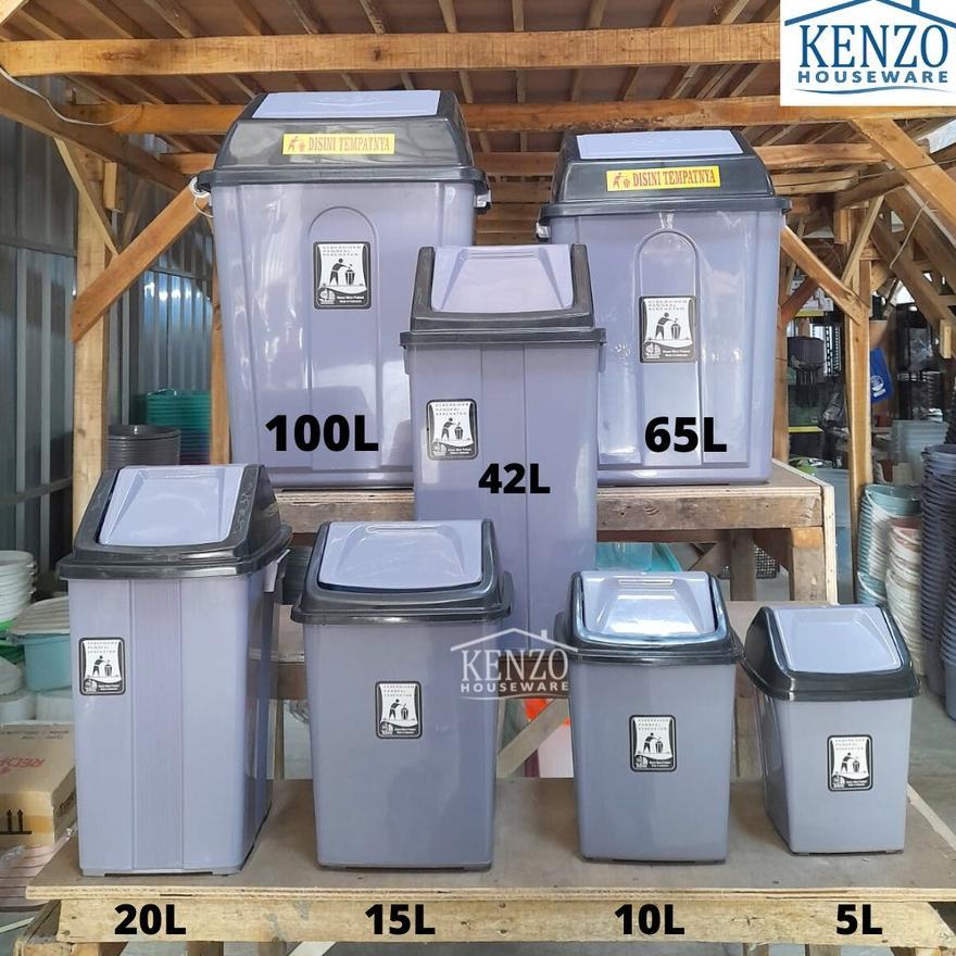 Tempat Sampah 65 Liter Tutup Goyang Besar Jumbo Bak Sampah Kantor