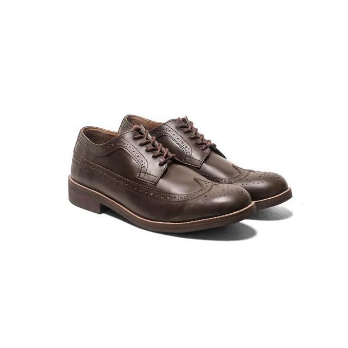 Sanada Longwing Black dan Dark Brown - Brygan Craftmanship Sepatu Kerja Kantor Formal Pantofel Shoes