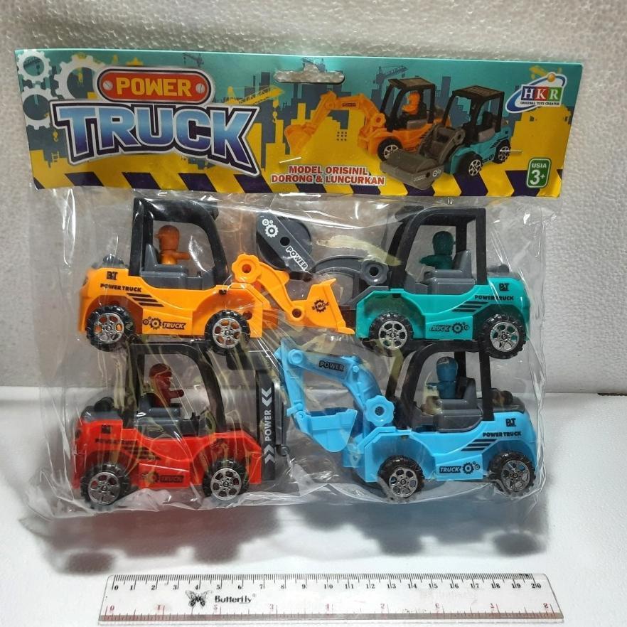 DISKON` MAINAN TRUK KONTRUKSI 4PCS MAINAN TRUK ALAT BERAT MAINAN MURAH KADO MAINAN TRUK BEKO