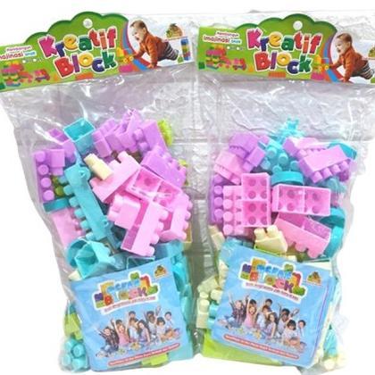 HEMAT` MAINAN Block Balok Besar 96 PCS Mainan Blok Anak Edukasi Balok Susun Bongkar Pasang Robot Mob