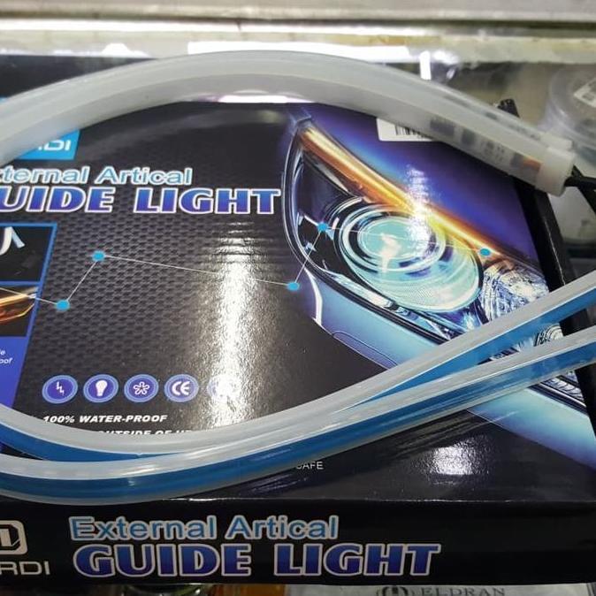 2 pcs lampu led sein alis tempel variasi mobil DRL flexible