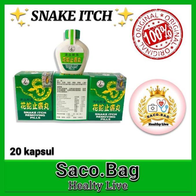 Obat Gatal Cina Snake Itch Removing Pills Kapsul Ular