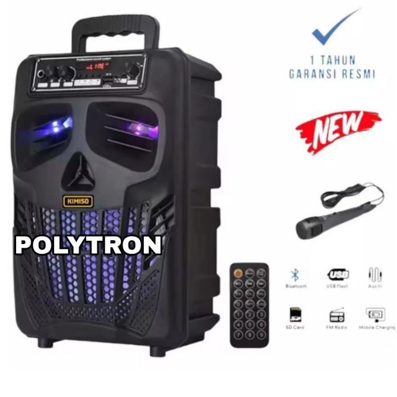 New Speaker Bluetooth Mp3 7801  Salon Bluetooth Kimiso / Polytron Salon Karaoke Bluetooth Fre Mic Ka