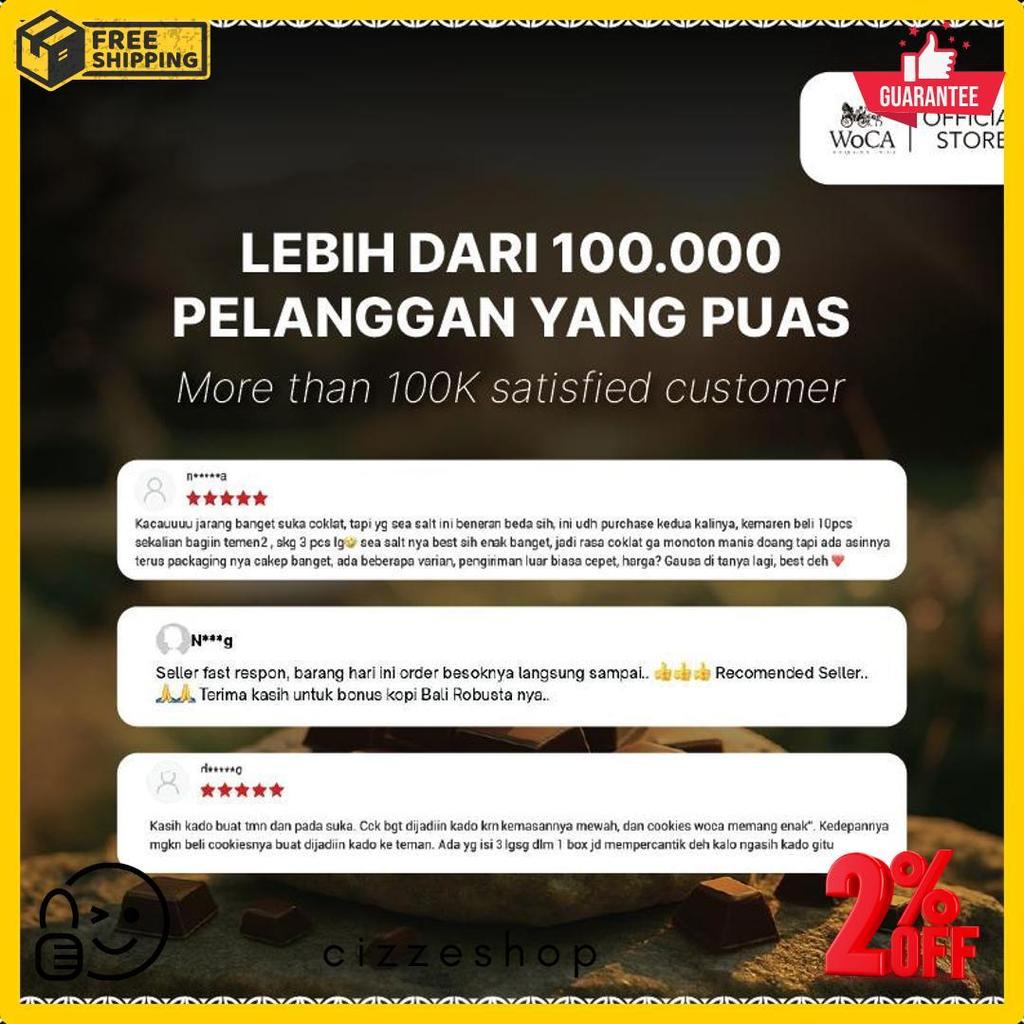 Woca Wafer Coklat Premium Dark Chocolate