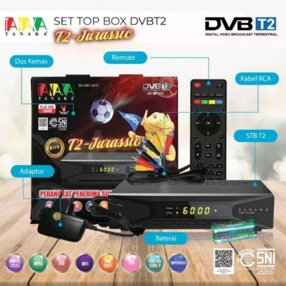 GROSIR Tanaka metal Baru STB Set Top Box DVB T2 TANAKA New HD TV Digital DVBT2 tanaka Jurasik