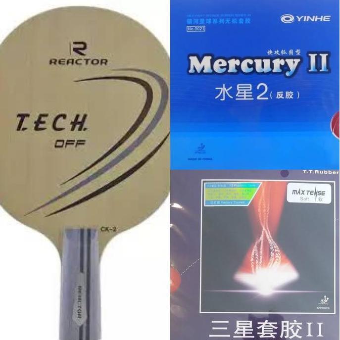 Setup Tenis Meja Penholder Reactor Carbon Yinhe Mercury 9000