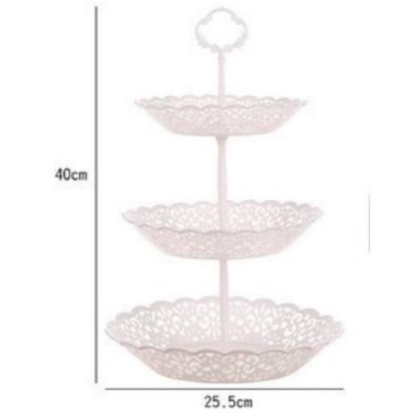 Zalwastore Piring Prasmanan Ukir Susun 3/ Piring Saji / Piring Kue / Piring Buah / Piring Souvenir T