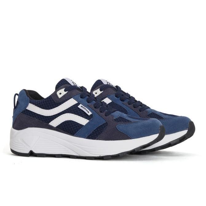 Nokha Sepatu Sneakers Chester Navy Pria