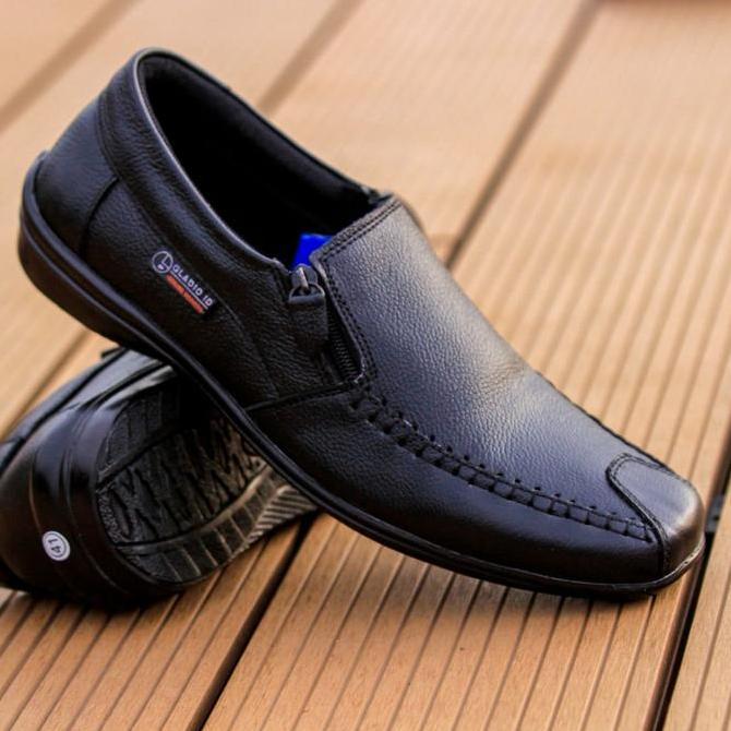 Sepatu Kulit Pria Casual Orinal Slip On Sepatu Kerja Pria Formal Pantofel Anti Slip Tanpa Tali Ori