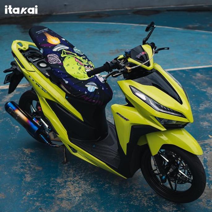 iTakai Sarung Jok (THE ALIEN - MEDIUM) - Cover Jok Motor Motif Premium / Anti Air / Anti Cakar Kucin
