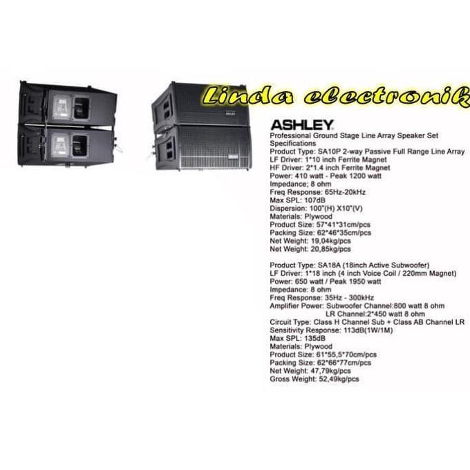 Speaker pasif LINE ARRAY ASHLEY SA10P pasif 10inch hrga 1pcs Terlaris