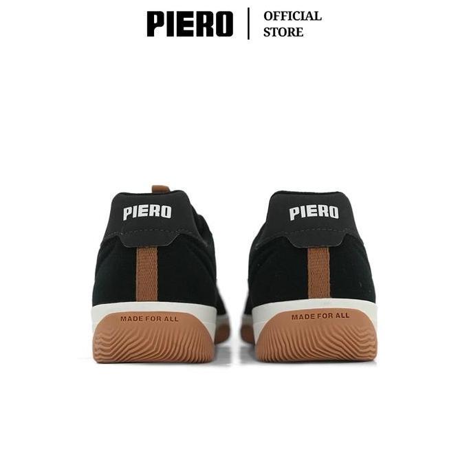 PIERO SEPATU SNEAKERS PRIA DBR BLACK RAVEN GUM PIE1005
