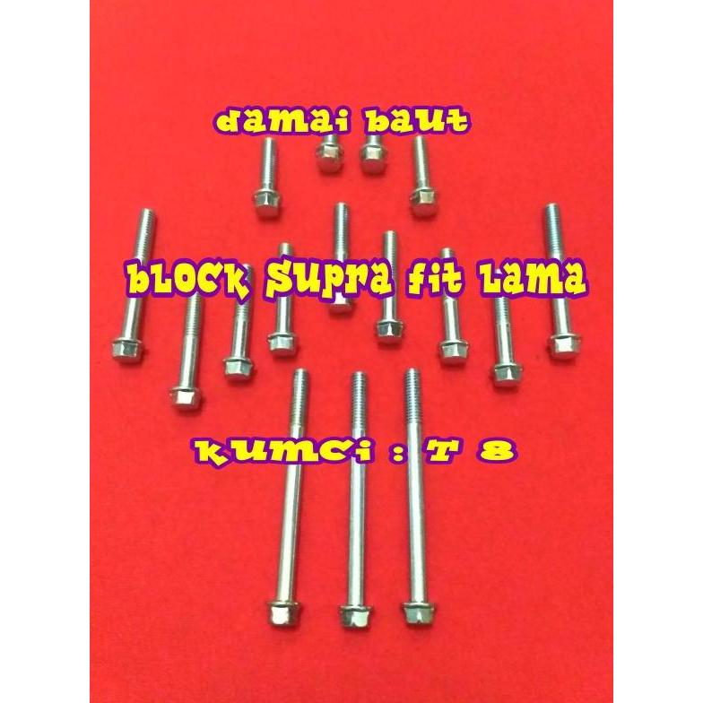 Baut Block Mesin Supra Fit Lama Terbatas