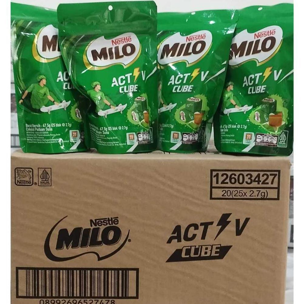 Milo Activ Cube 4 pack x 25 pcs = 100 pcs Coklat Kubus Premium Asli MILO