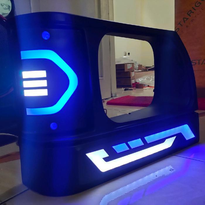 Ring Lampu+Sein Pipi L300 - Lampu Indikator Kendaraan Stylish Dengan Senja Biru & Sein Putih Desain 