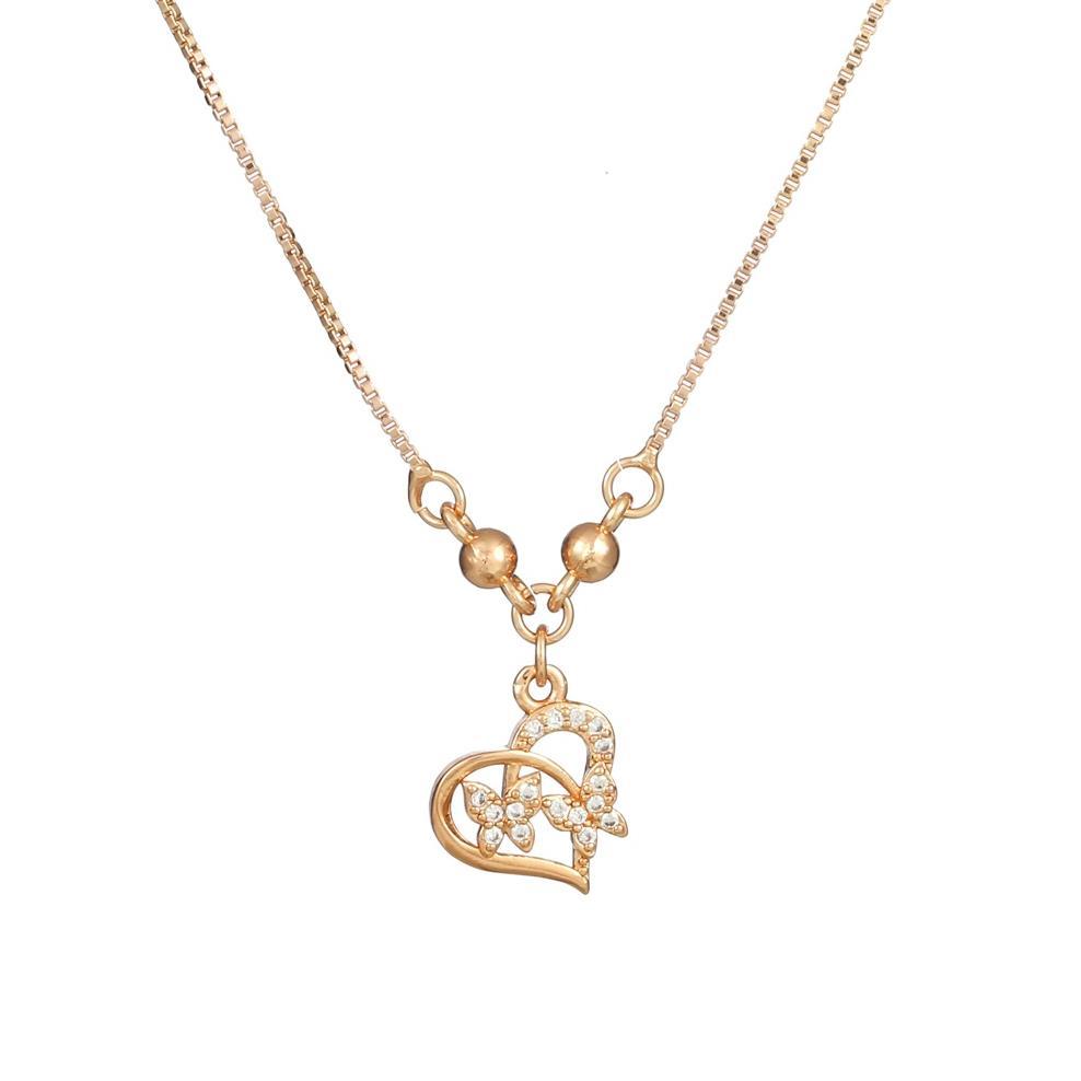 Promo` D.G.C Kalung Wanita Titanium Anti Karat Lapis Emas Huruf Cinta Liontin Berlian Aksesoris Fash