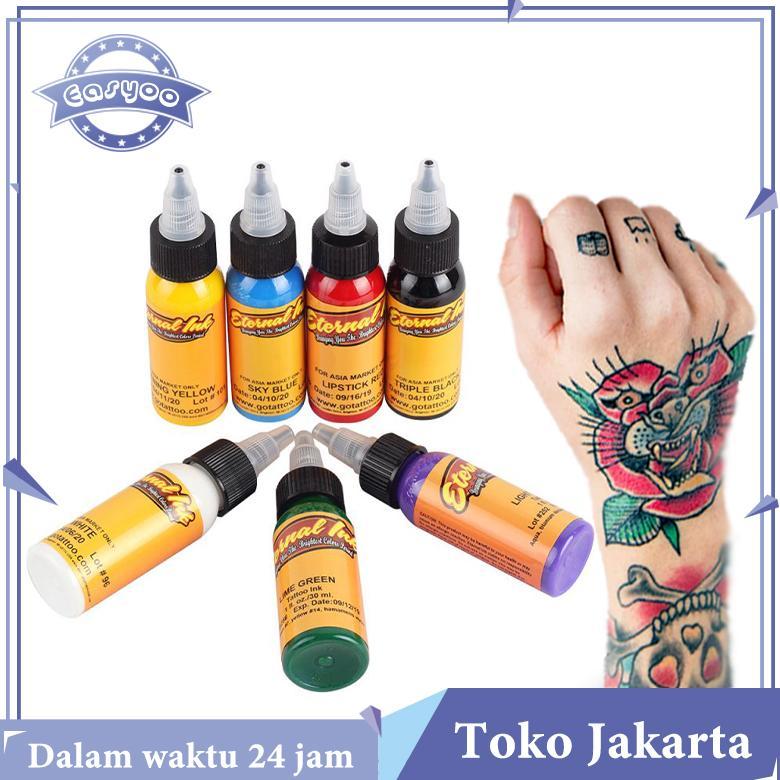 16 Warna 30ml Tinta Tato Permanen Tato Tinta Set Pigmen Tinta Tato Tintas