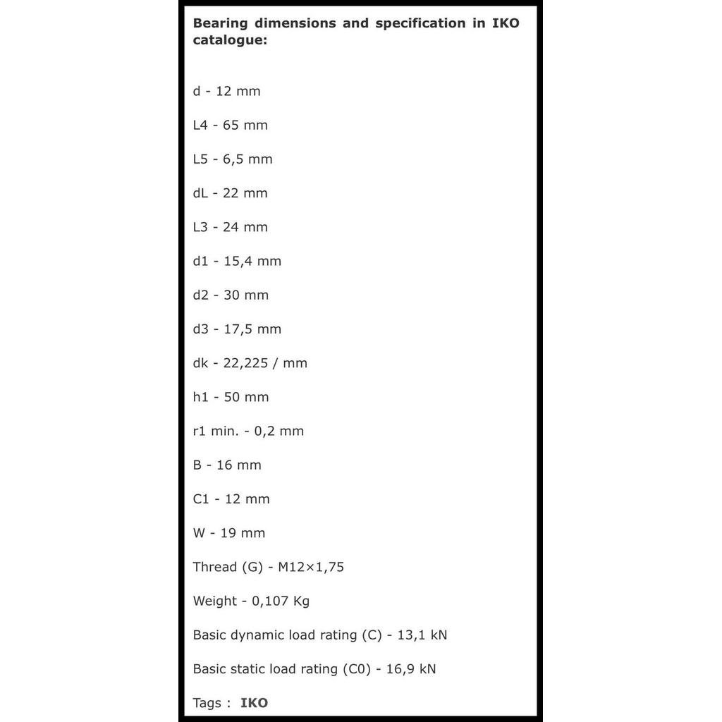 TERMURAH PHS 12 ROD ENDS BEARINGS PHS 12 L MERK IKO JAPAN 