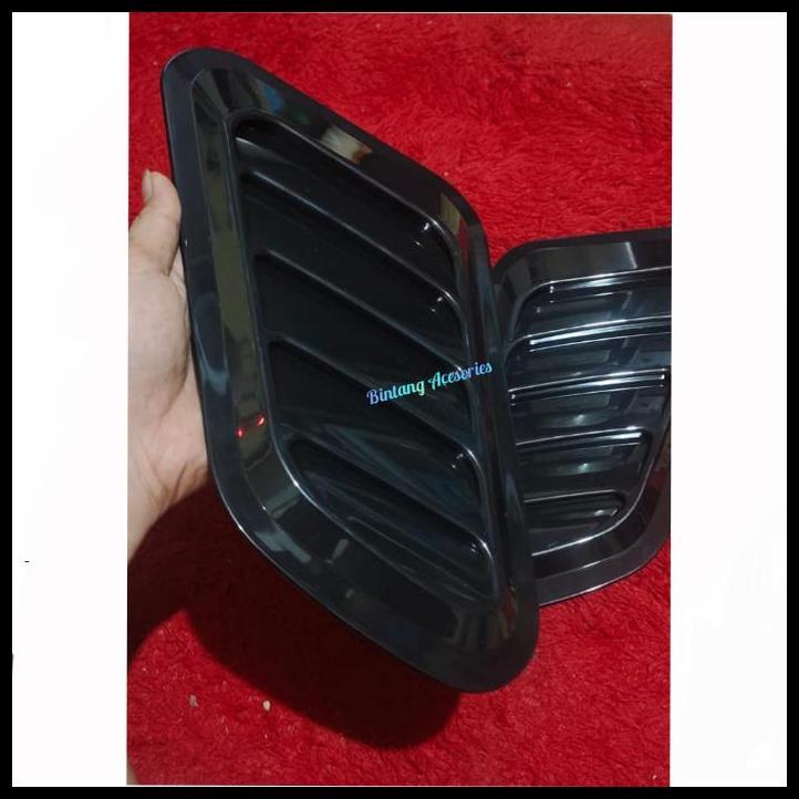 DISKON AIR SCOOP VARIASI KAP MESIN MOBIL KATANA SUZUKI HITAM GLOSY 