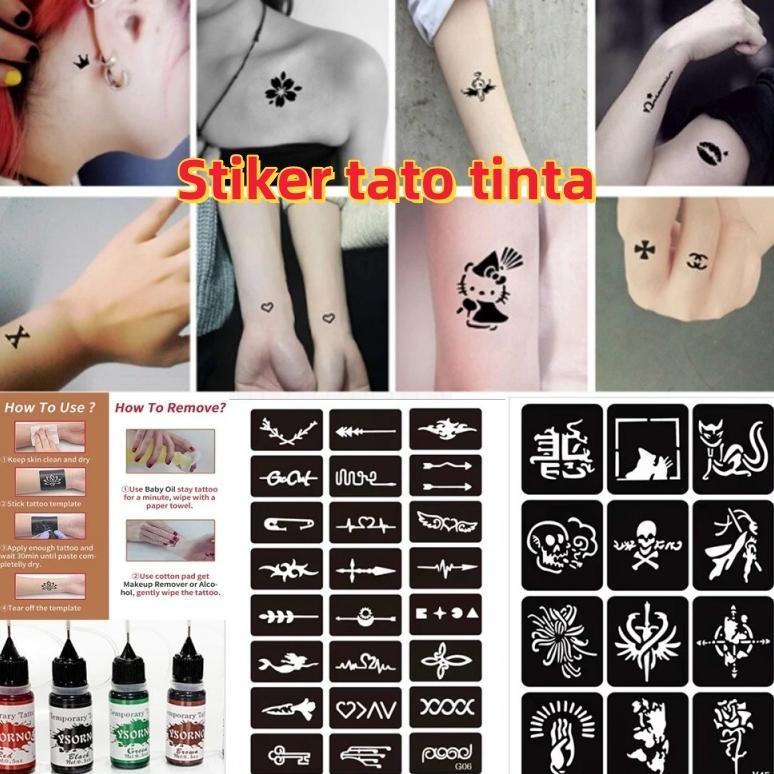 10ml cairan tato temporer tinta tato tahan air yang tahan lama cairan tato non-reflektif tahan lama