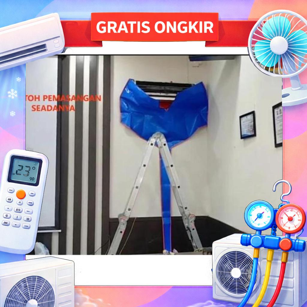 Plastik Cuci Ac Tebal/Cover Cuci Ac Untuk 1/2 Pk 3/4Pk 1Pk 2Pk Sameday