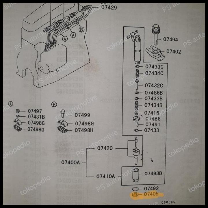 TERLARIS SEAT NOZZLE MITSUBISHI CANTER ME016564 ORIGINAL 