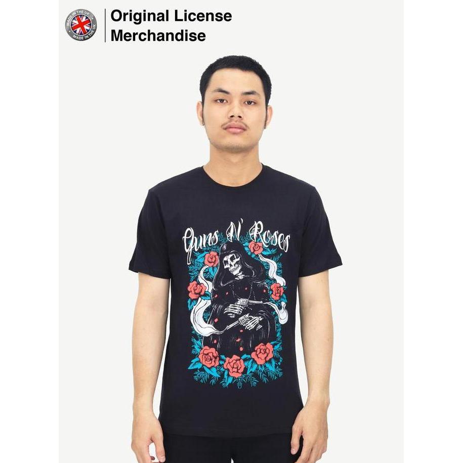 Kaos Baju Tshirt GNR GUNS N ROSES Original Import Premium Roses Reaper