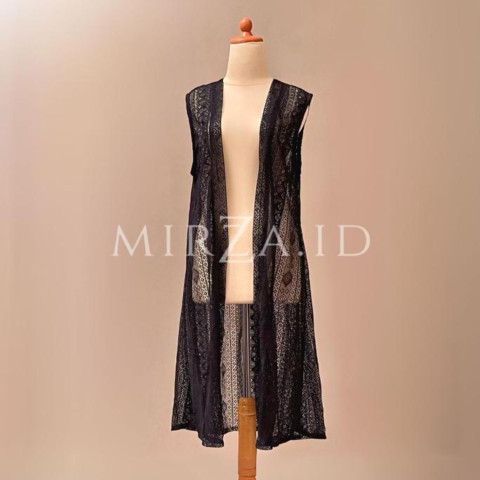 Tunik Outer Brokat Tanpa Lengan | Outer Lace Premium | Outer Brokat Kondangan Sleeveless