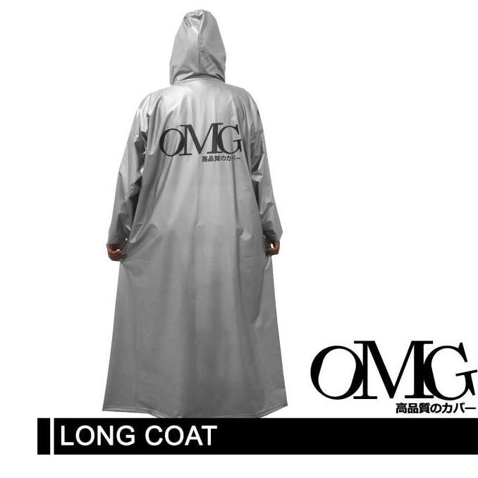 Jas Hujan Muslimah Rok Gamis Jubah Long Coat Wanita PVC OMG Raincoat