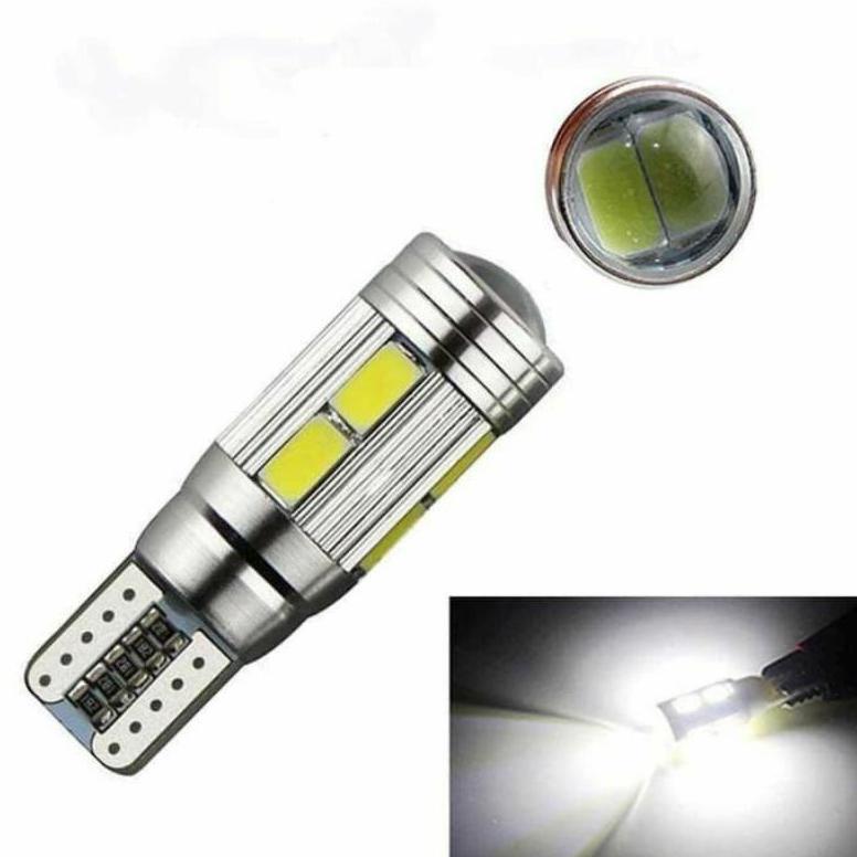 New Product Lampu Led T10 Projie 10 Mata  Lensa Senja Kota Sein 12V Mobil Motor