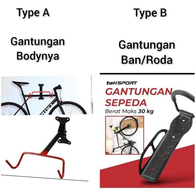 Gantungan sepeda dinding ditembok