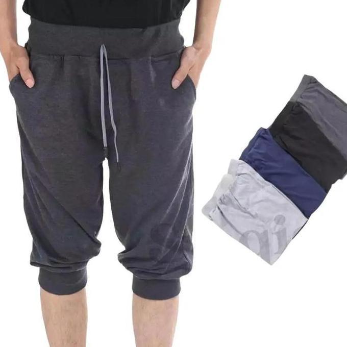 Jogger Pants 3/4 Celana Jogger Selutut Olahraga Gym Jogging Badminton