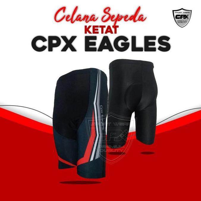Celana Sepeda Roadbike Pendek MU Pria CPX Eagles Gowes  Ketat