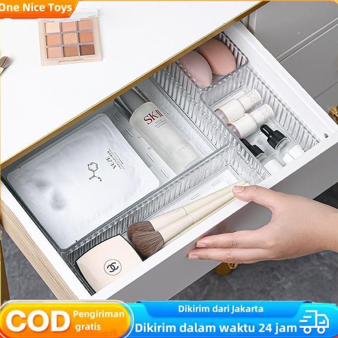 Kotak Akrilik Laci Akrilik STORAGE ORGANIZER ACRYLIC TEMPAT PENYIMPANAN SERBAGUNA | DRAWER BASKET/Or