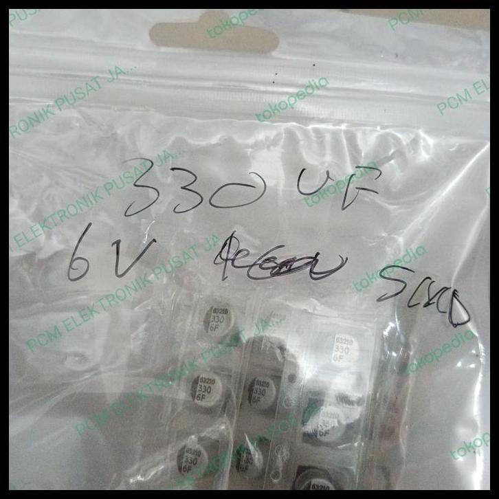 DISKON 1038 ELCO ELKO KAPASITOR CAPACITOR SMD 330UF 330 UF 6.3V 6V3 6V 6,3V