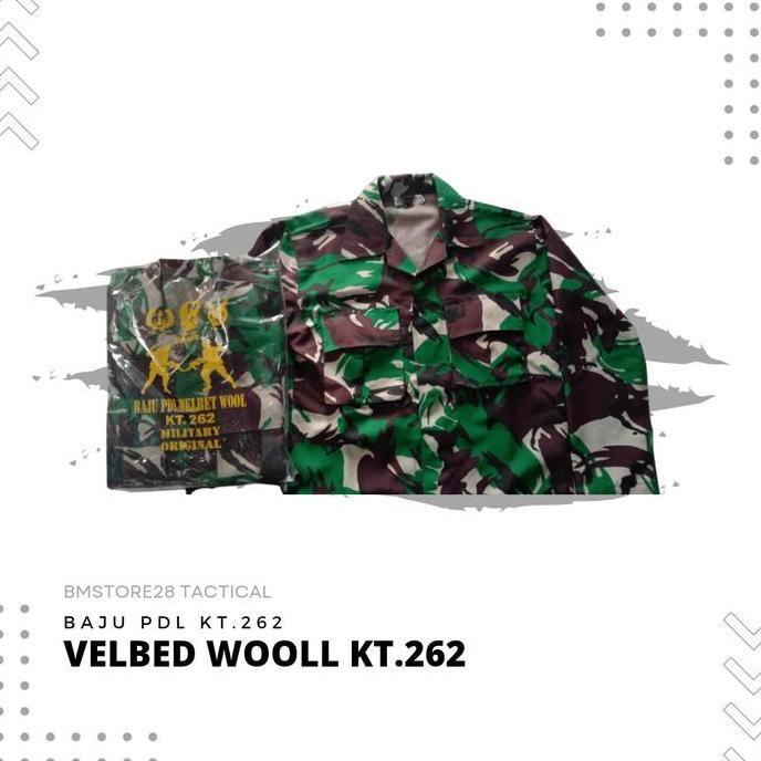 Baju pdl loreng tni bahan velbed wool seri KT.262