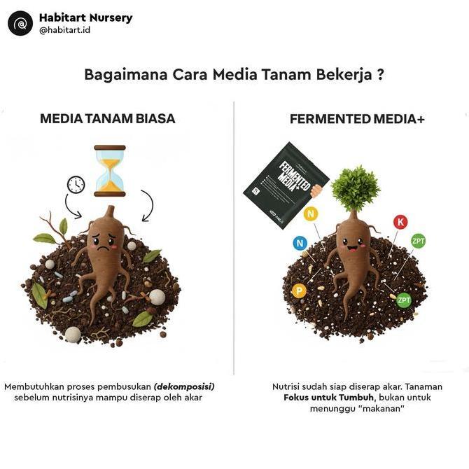 Gardenfil Habitart Fermented Media Plus 9L - Media Tanam Fermentasi Aroid Siap Pakai | Metan Steril 