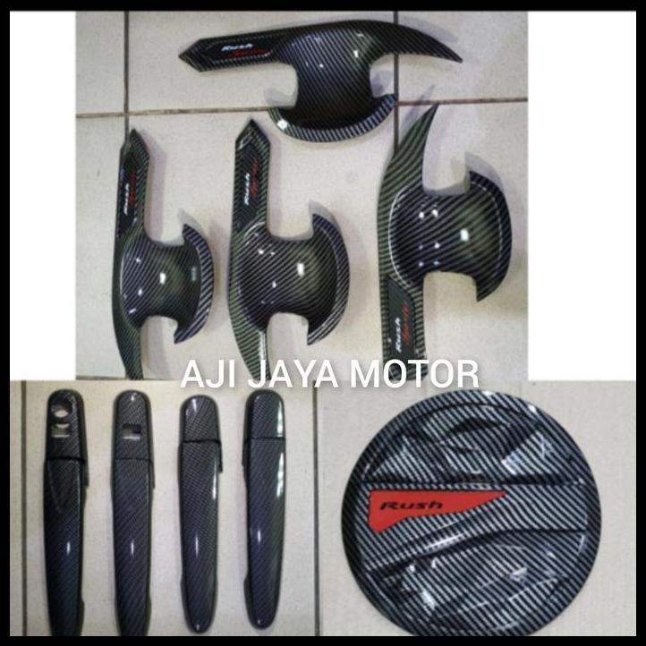 TERMURAH COVER HANDLE RUSH 2018-2021 KARBON KEYLESS AUTER PINTU RUSH 