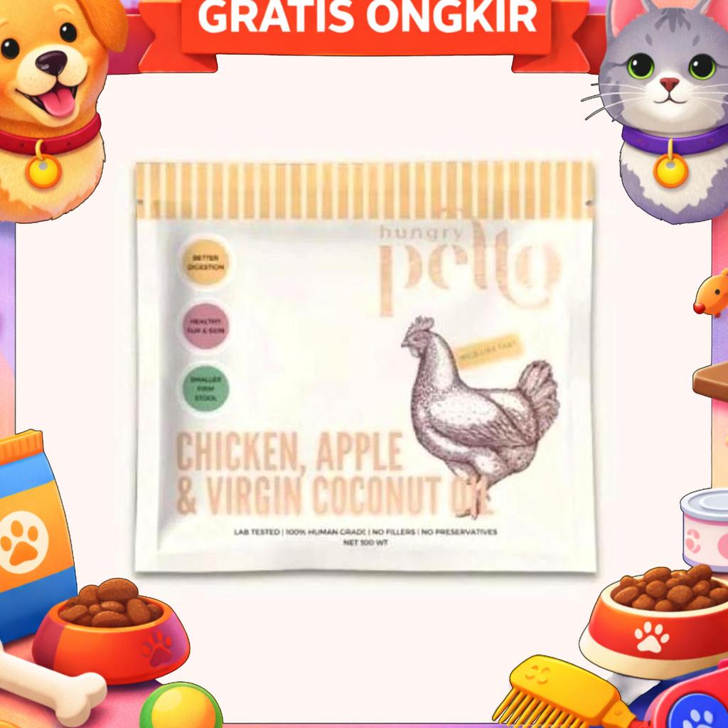 Hungry Petto 500G  Chicken, Apple & Virgin Coconut Oil Raw Dog Food