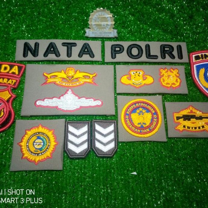 bordir komputer polri timbul 3d