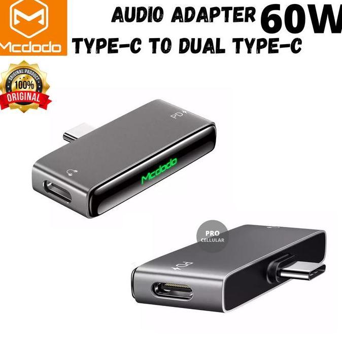 Mcdodo Audio Adapter Type-C to Type C Dual Type C Converter CA-7670 Terlaris